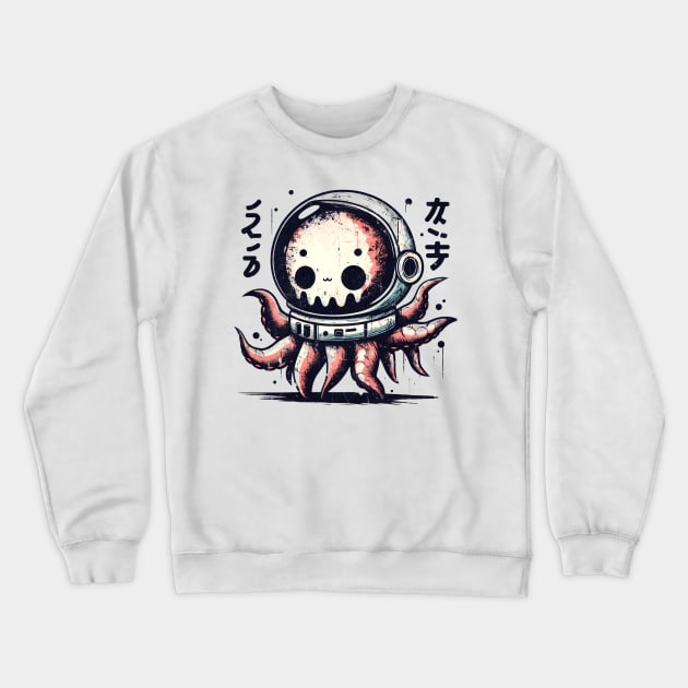 Octopus astronaut horror Crewneck Sweatshirt by Evgmerk